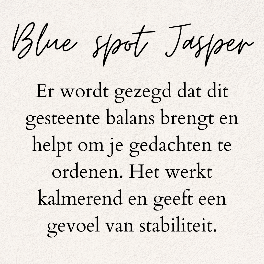 blue spot jasper met hartje armband