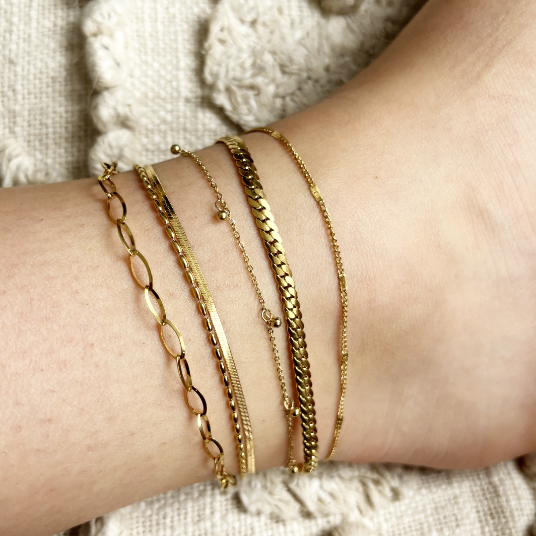 enkelbandje platte schakel