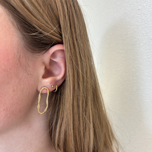 ovaal rondje steker oorbellen