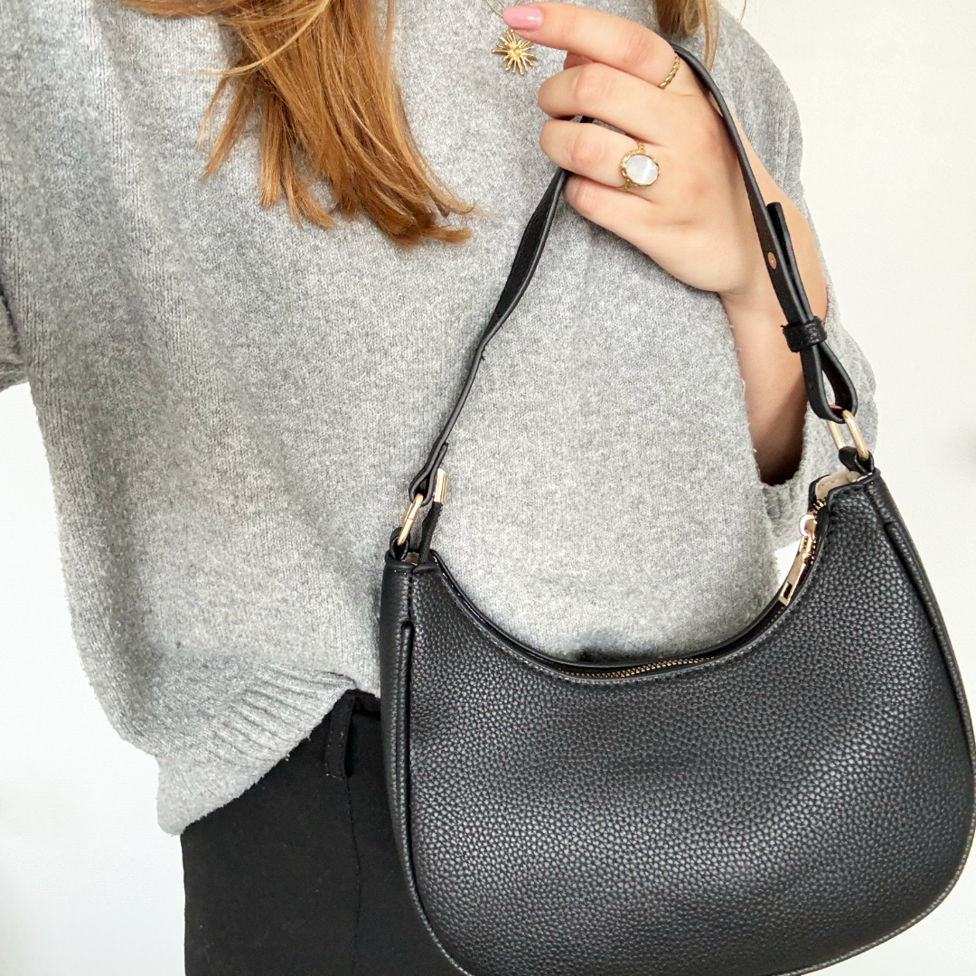 bruine schouder & crossbody tas