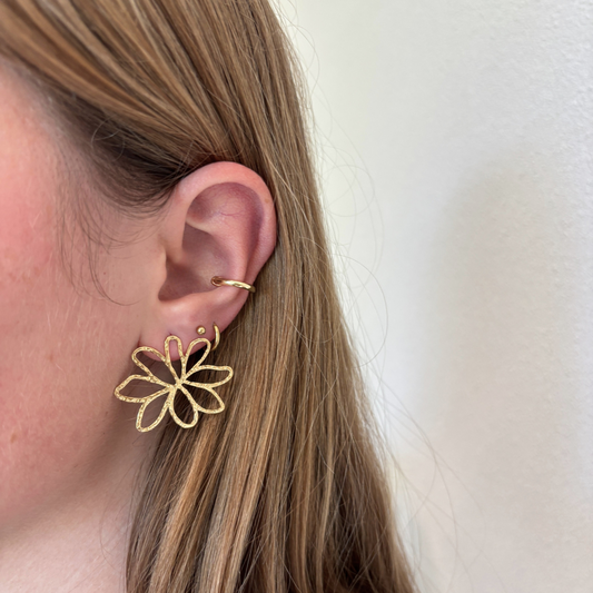 statement oorbellen bloemen