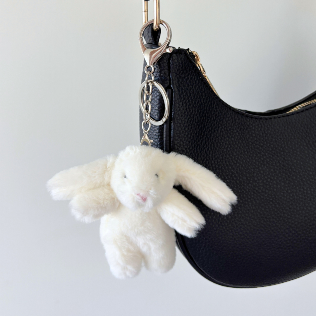 bag charm wit konijntje