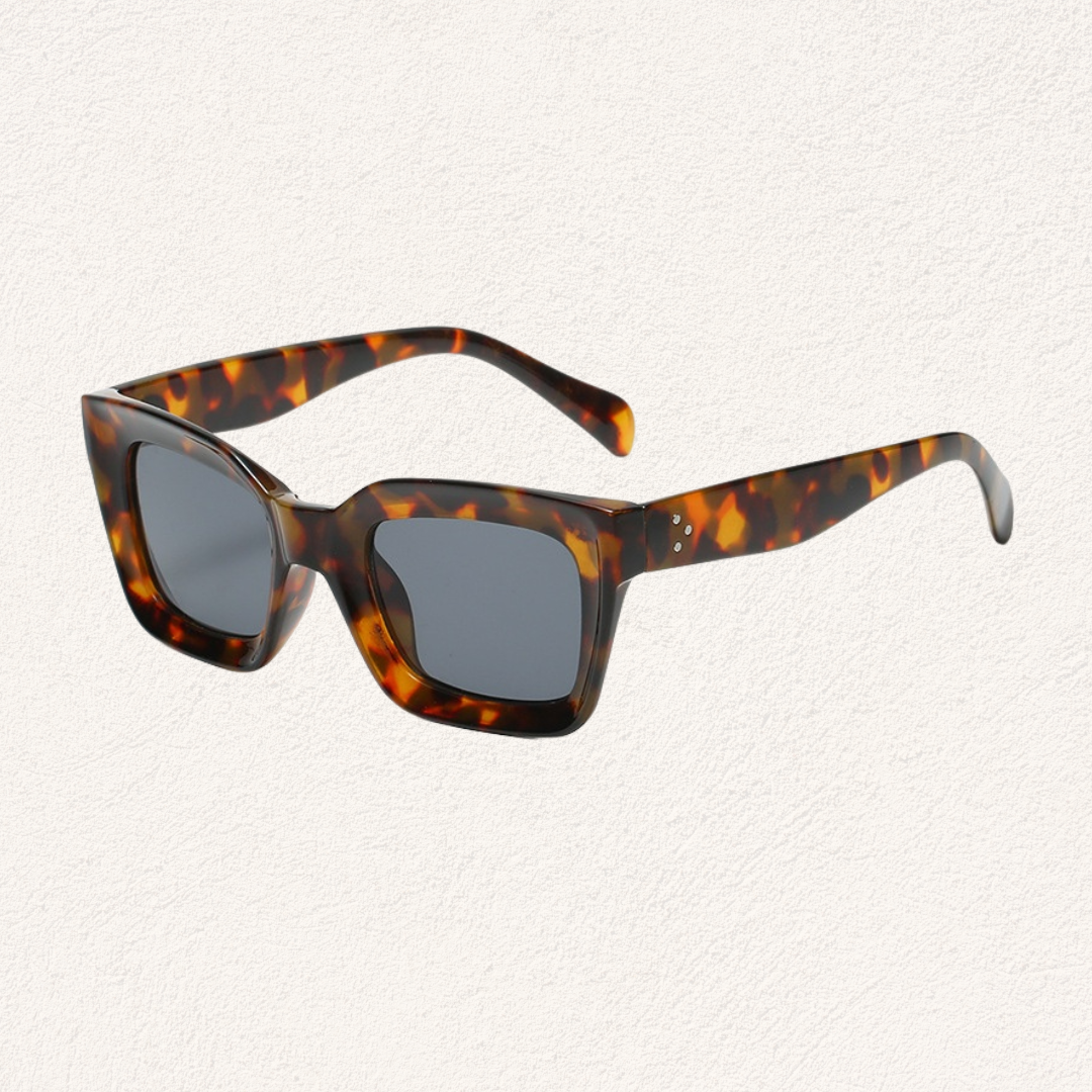 tortoise rectangular bold sunglasses