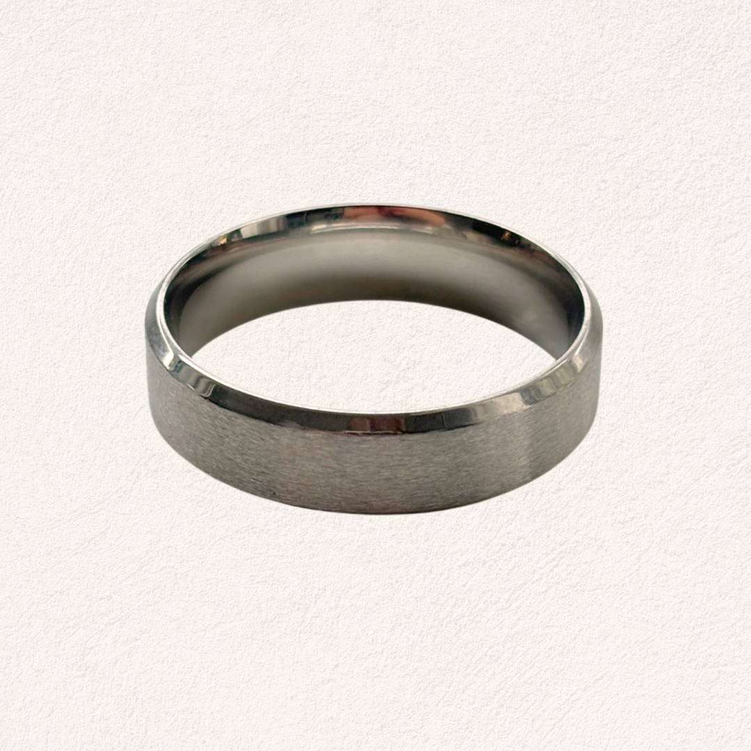 heren ring glad zilver