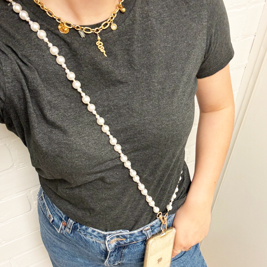 telefoonkoord parels lang