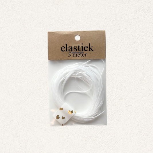 elastiek wit voor sieraden maken (5 meter)