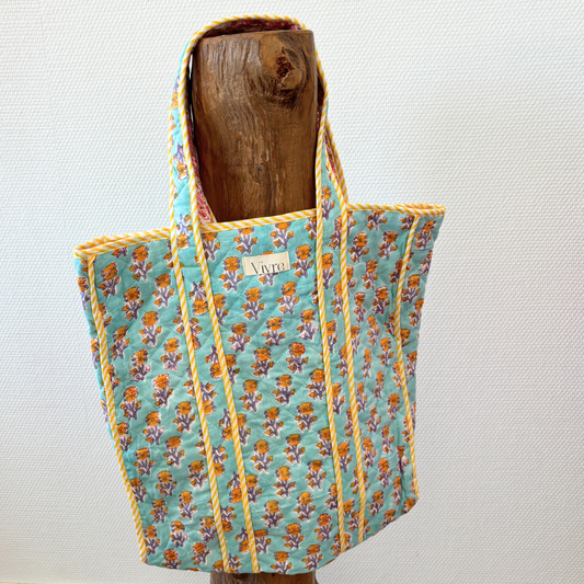 blooming reversible tas roze/blauw