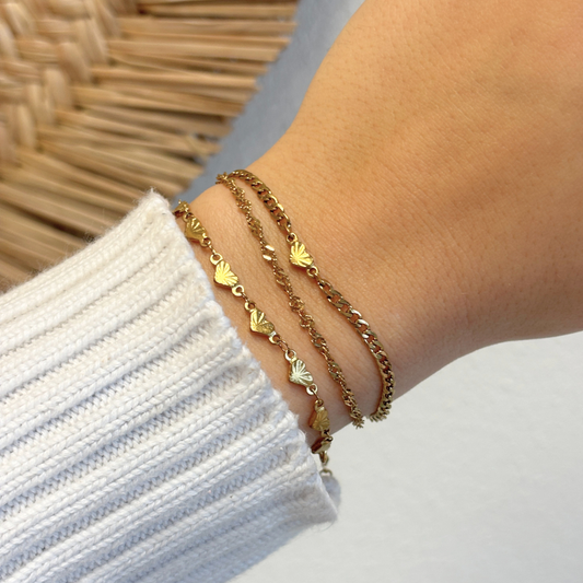 hartje met patroon armband