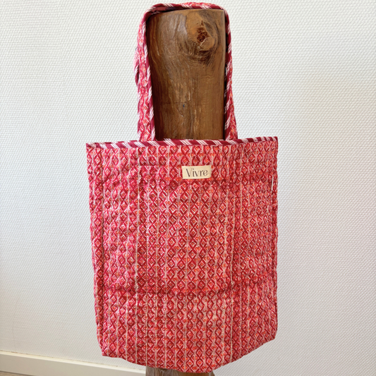 blooming reversible tas roze/rood