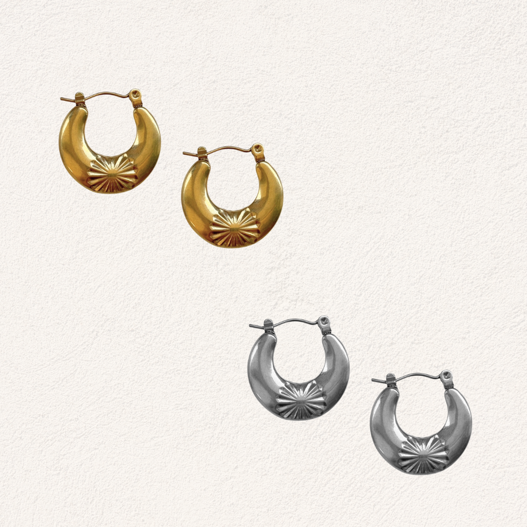 sterrenprint hoops oorbellen