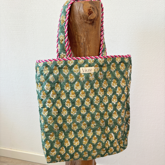 blooming reversible tas groen