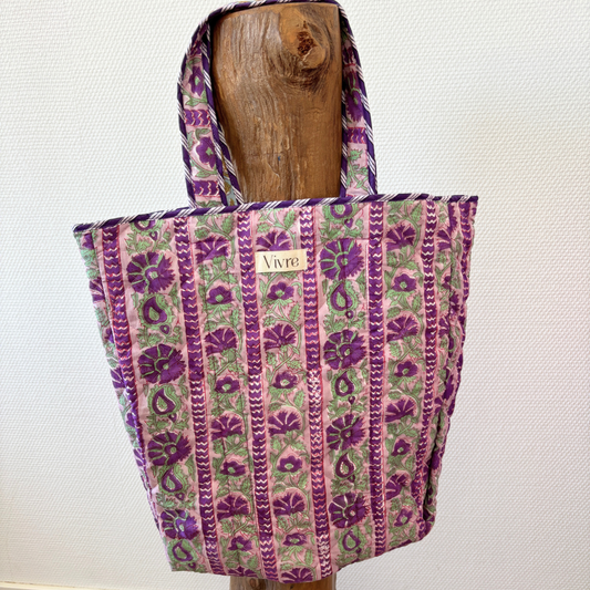 blooming reversible tas blauw/paars