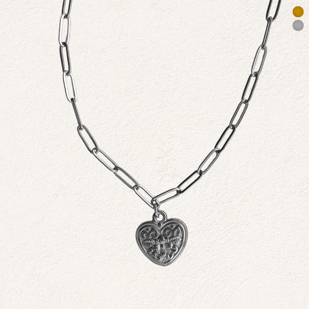 heart full of flowers necklace