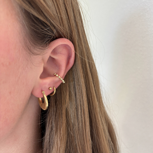 sterrenprint hoops oorbellen