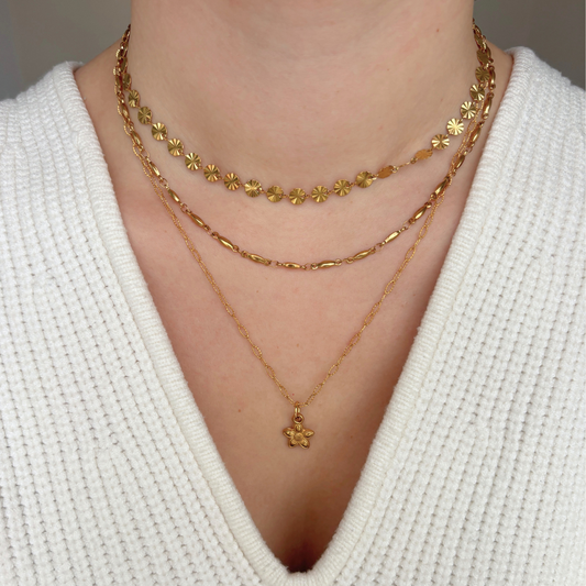 muntjes met patroon ketting