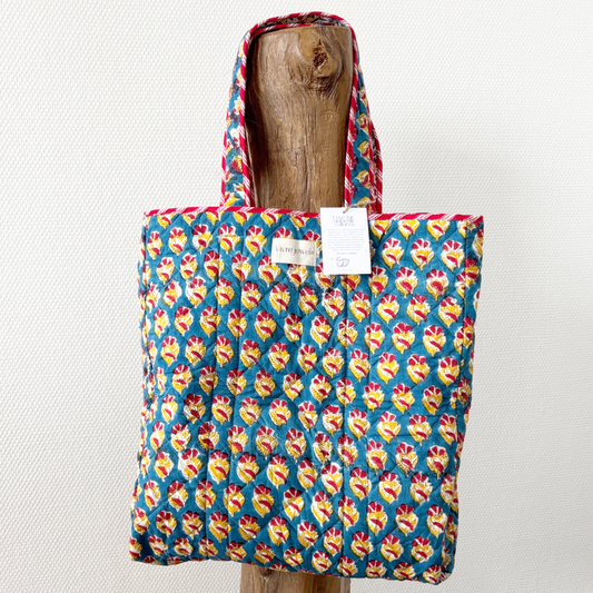 blooming reversible colorful bag
