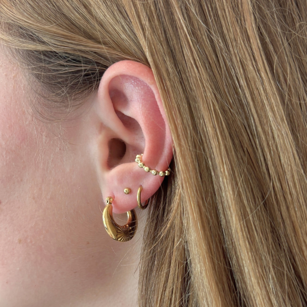 sterrenprint hoops oorbellen