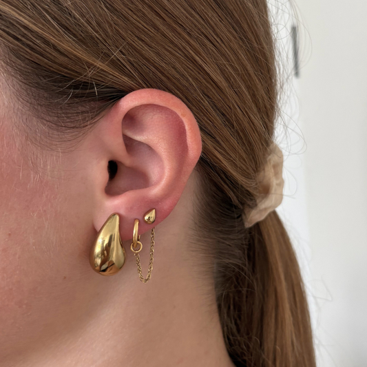 drops oorbellen set, earparty voor 3 gaatjes