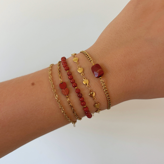 hartje rode jaspis armband
