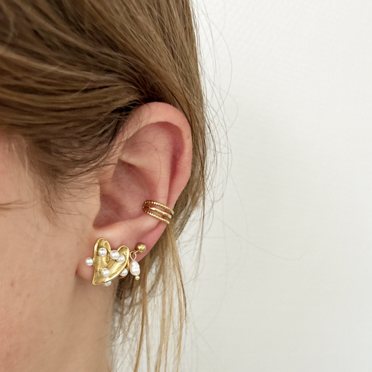 stud parel oorbellen