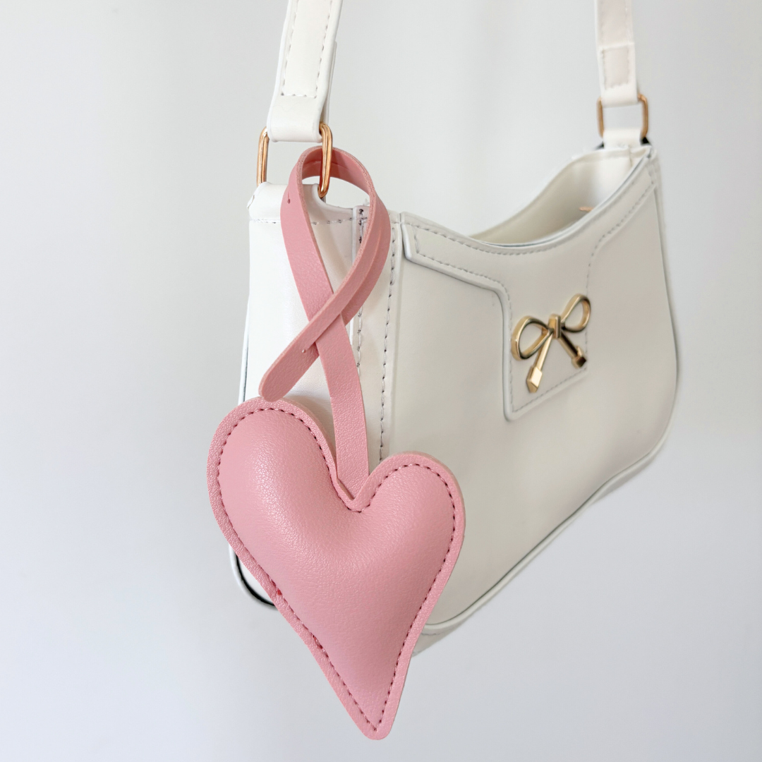 bag charm hart roze