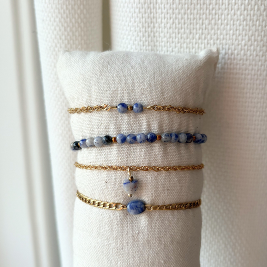 blue spot jasper kralenarmband