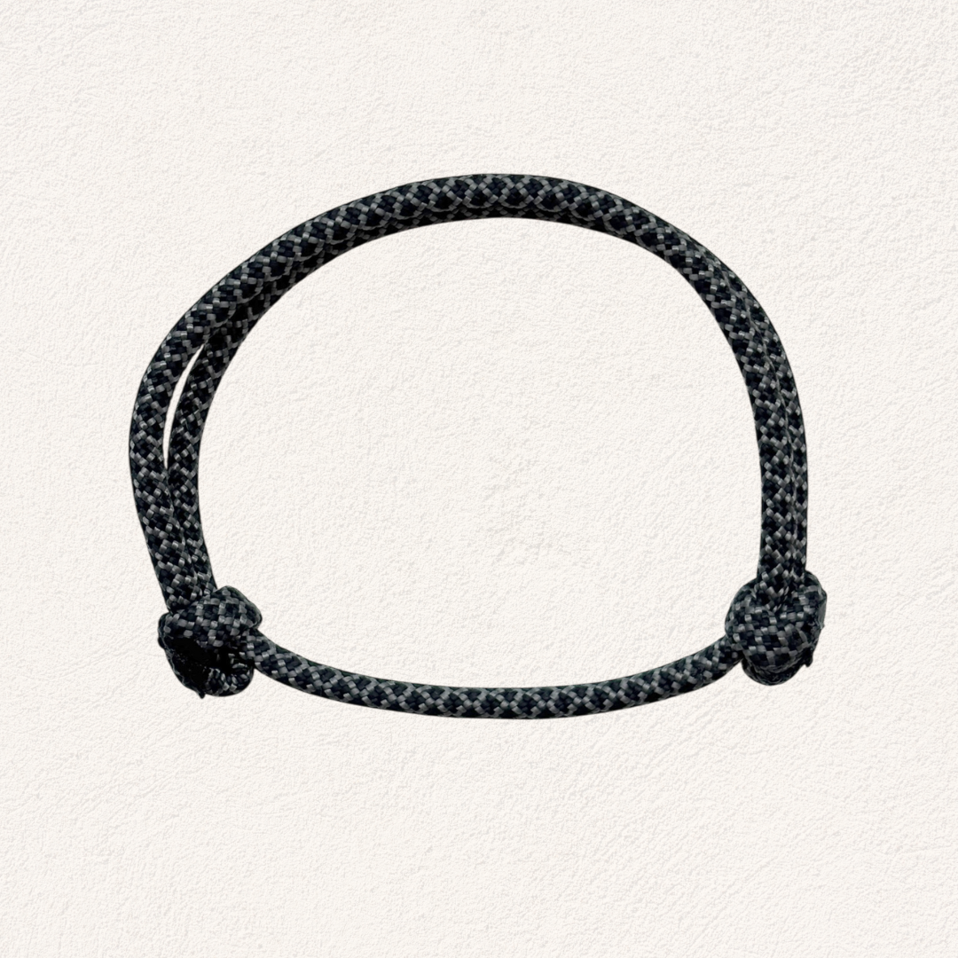 heren surf armband zwart grijs
