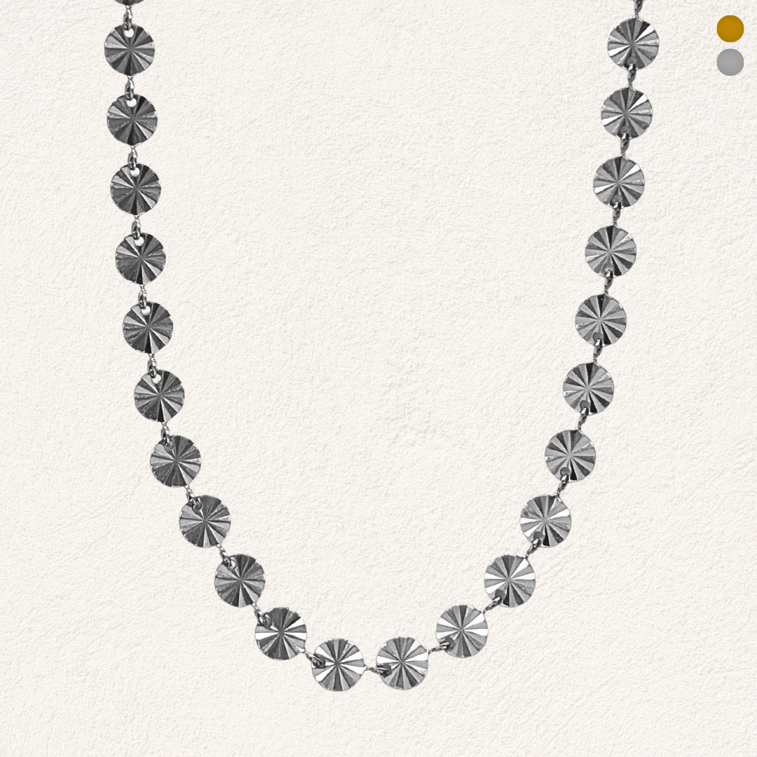 coins with patterned chain