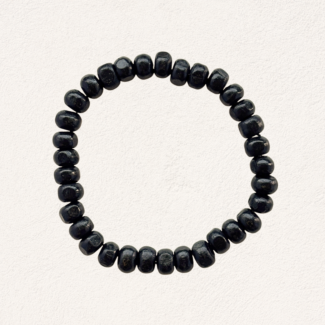 hout armbandje zwart