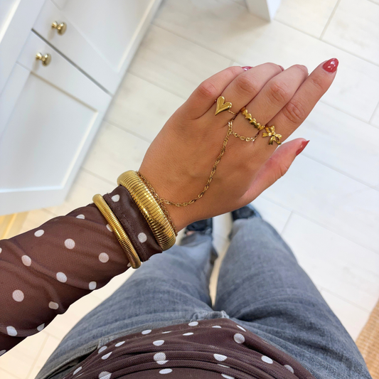 hartjes en strik ringen set