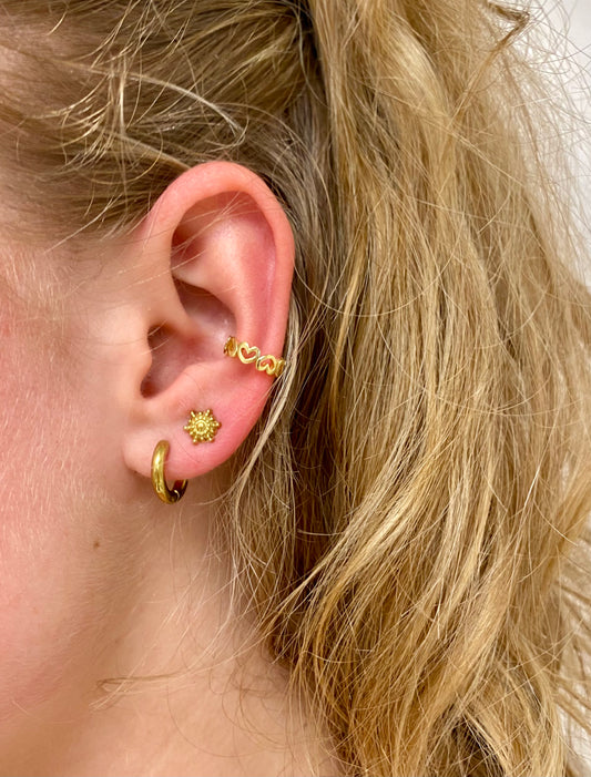 stud oorbellen zonnetje