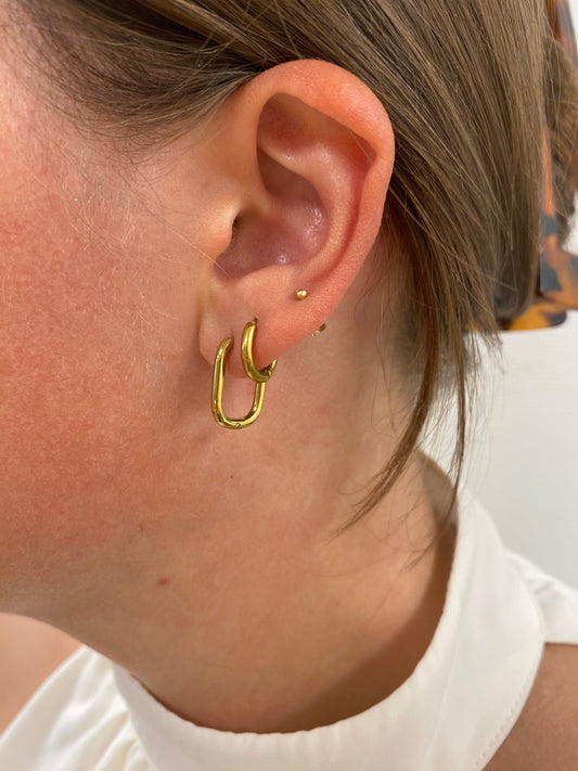 basic oval oorbellen