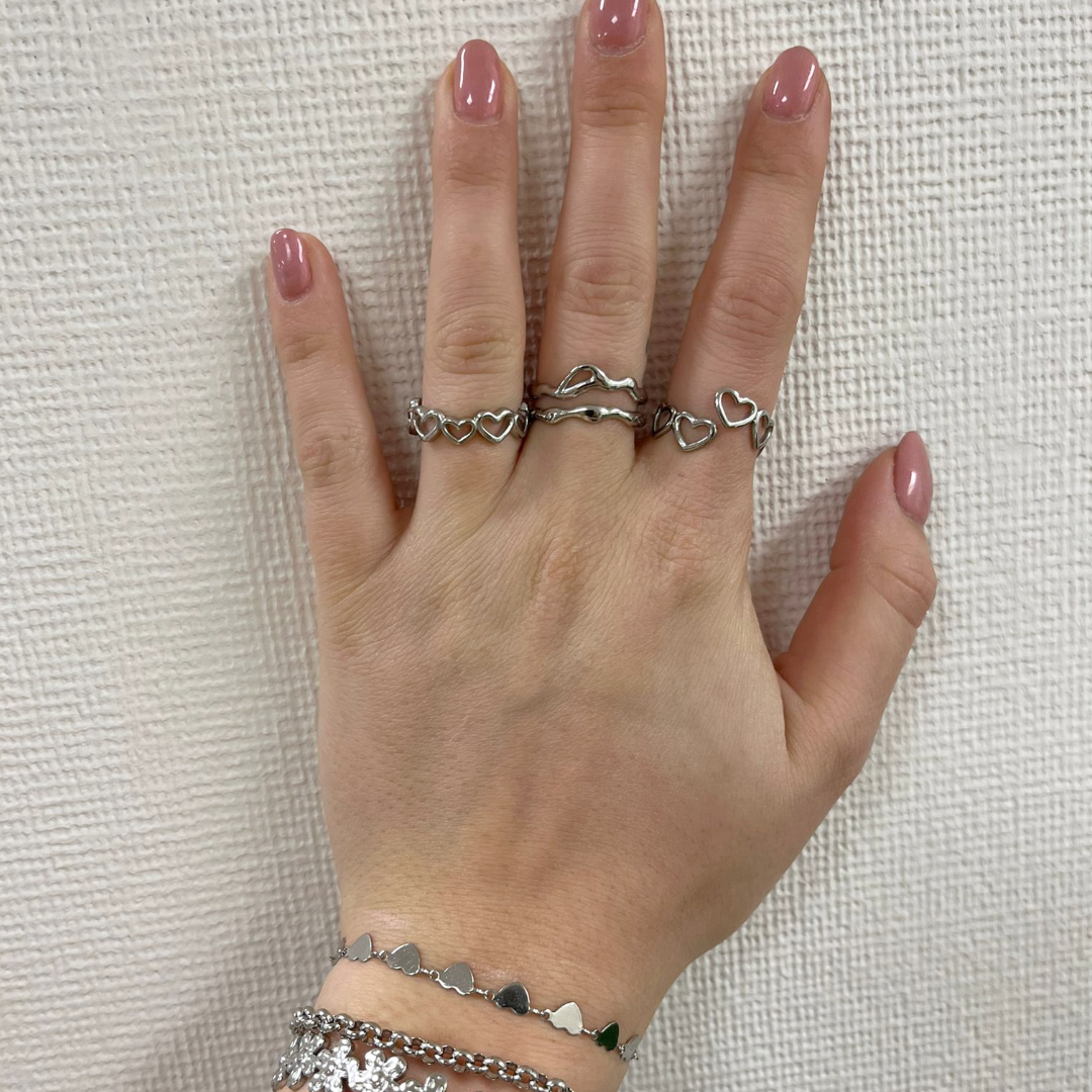 dubbel hartjes ring