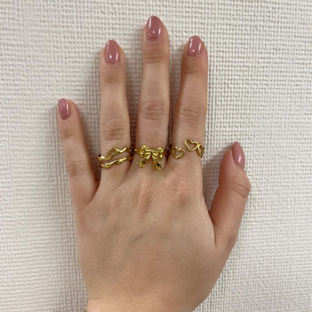 dubbel hartjes ring
