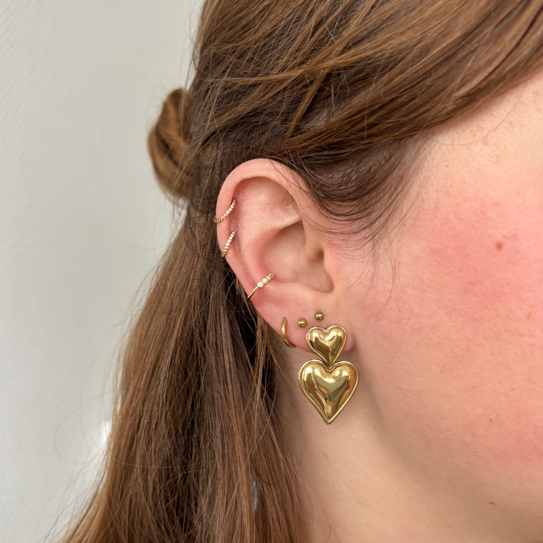 earcuff met kleine zirconia steentjes