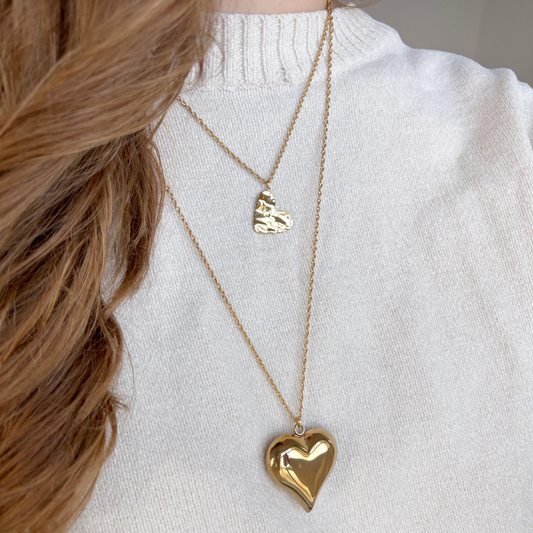 lange ketting met groot hart