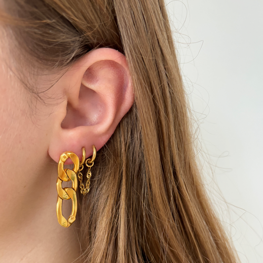 grote schakel oorbellen