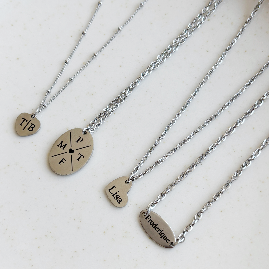 gepersonaliseerde ketting met naam hartje
