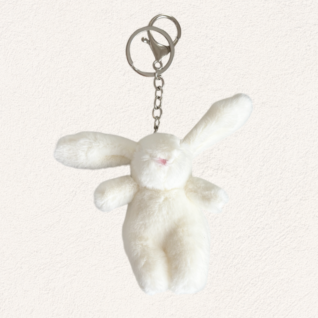bag charm wit konijntje