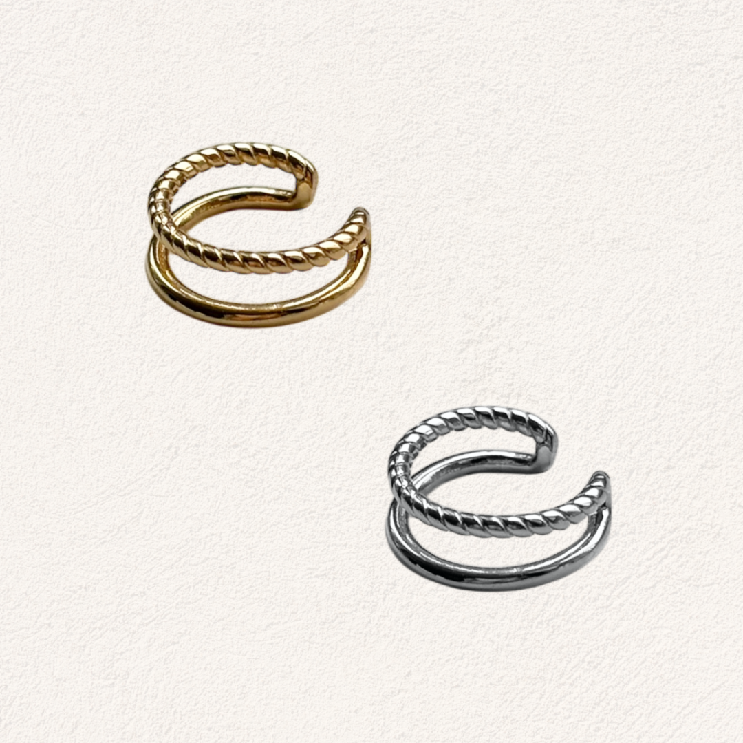 dubbele earcuff line en twist