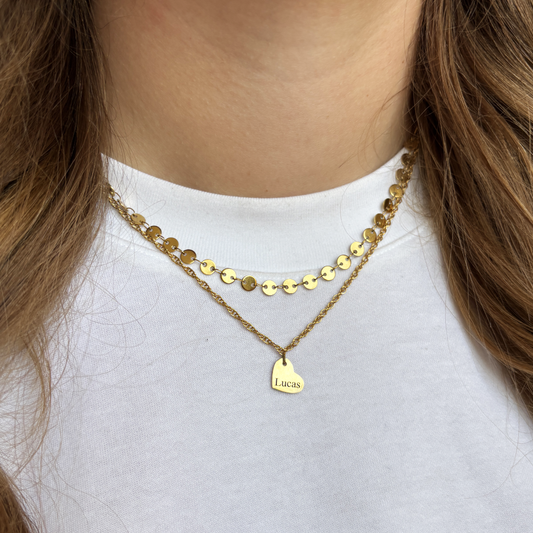 gepersonaliseerde ketting met naam hartje