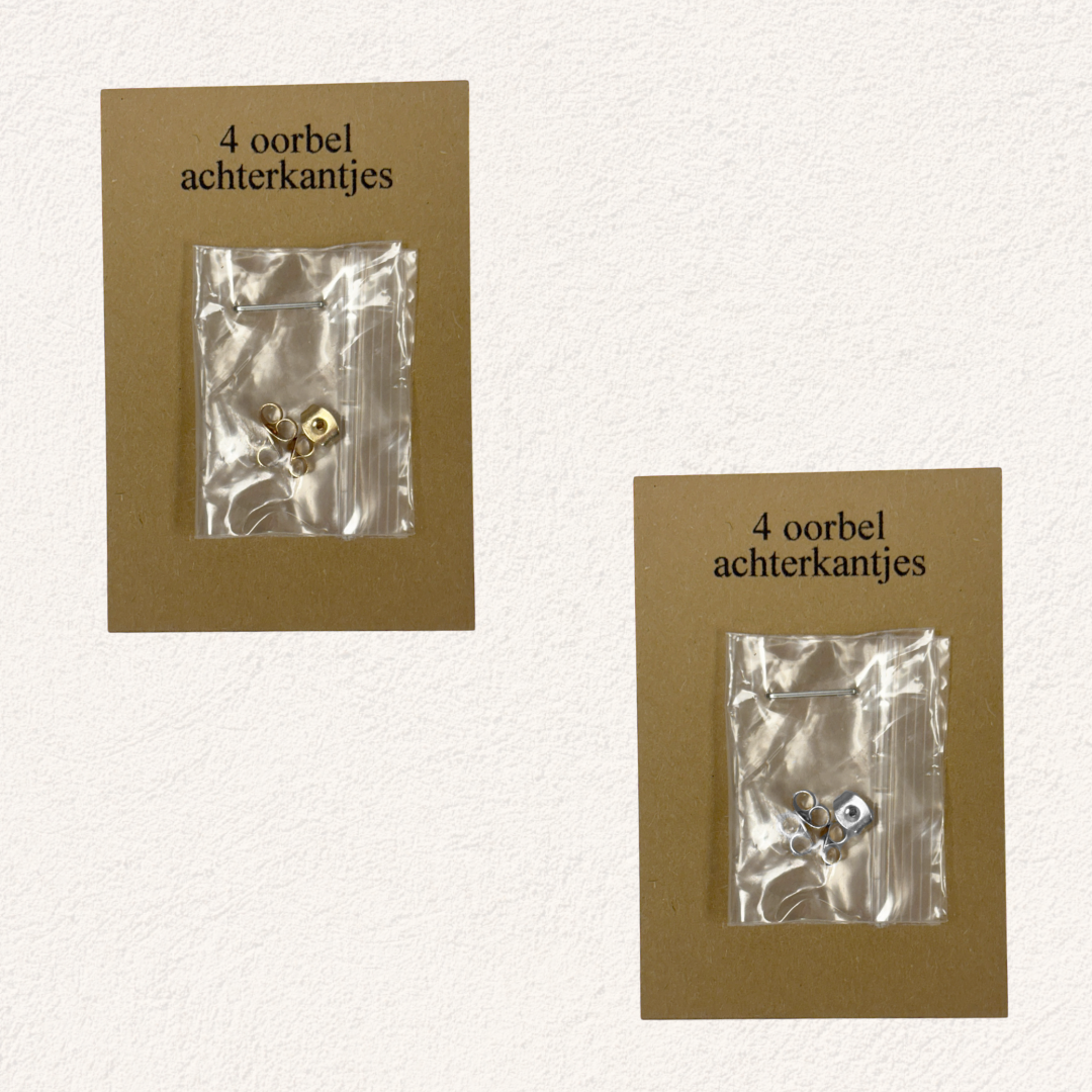 losse oorbel achterkantjes - 4 stuks