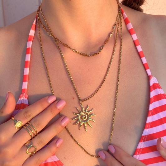 sfeerfoto 3 in 1 ketting met zon