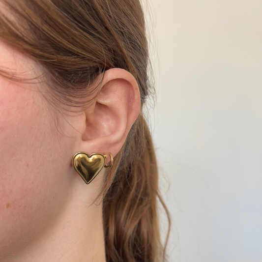 statement hart oorbellen