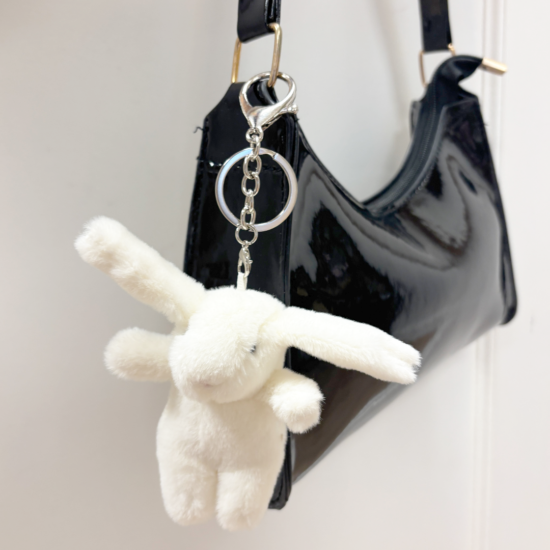 bag charm wit konijntje