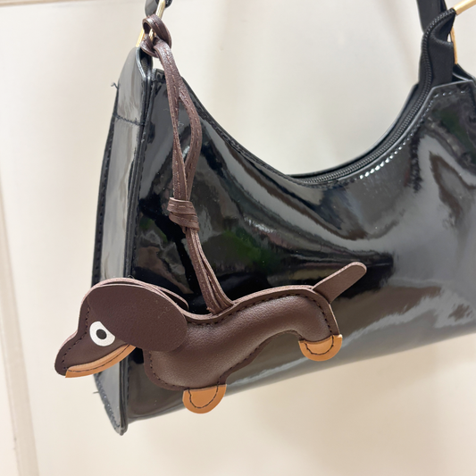 bag charm bruine hond