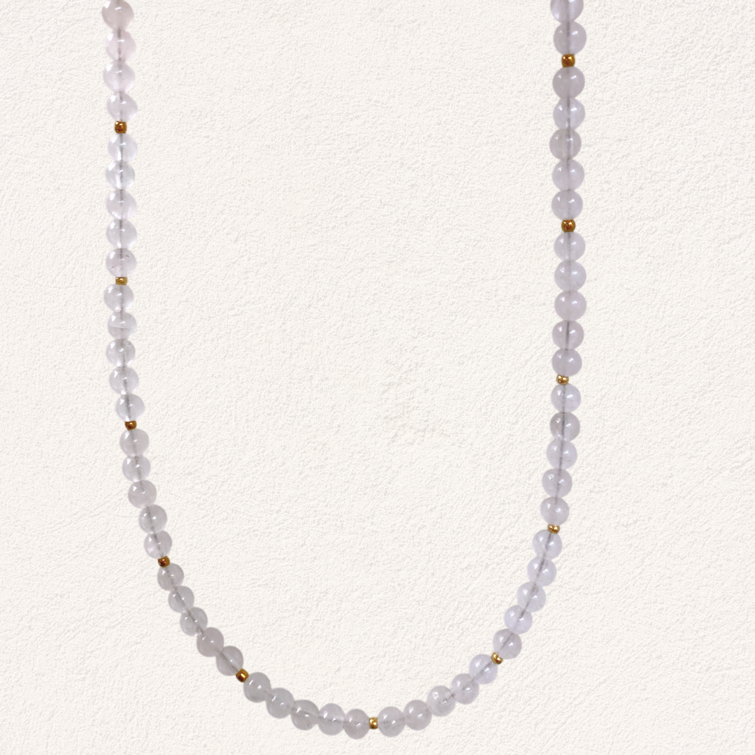 rozenkwarts kralen ketting