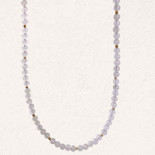 rozenkwarts kralen ketting