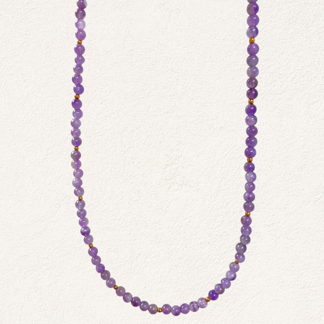 amethist kralen ketting
