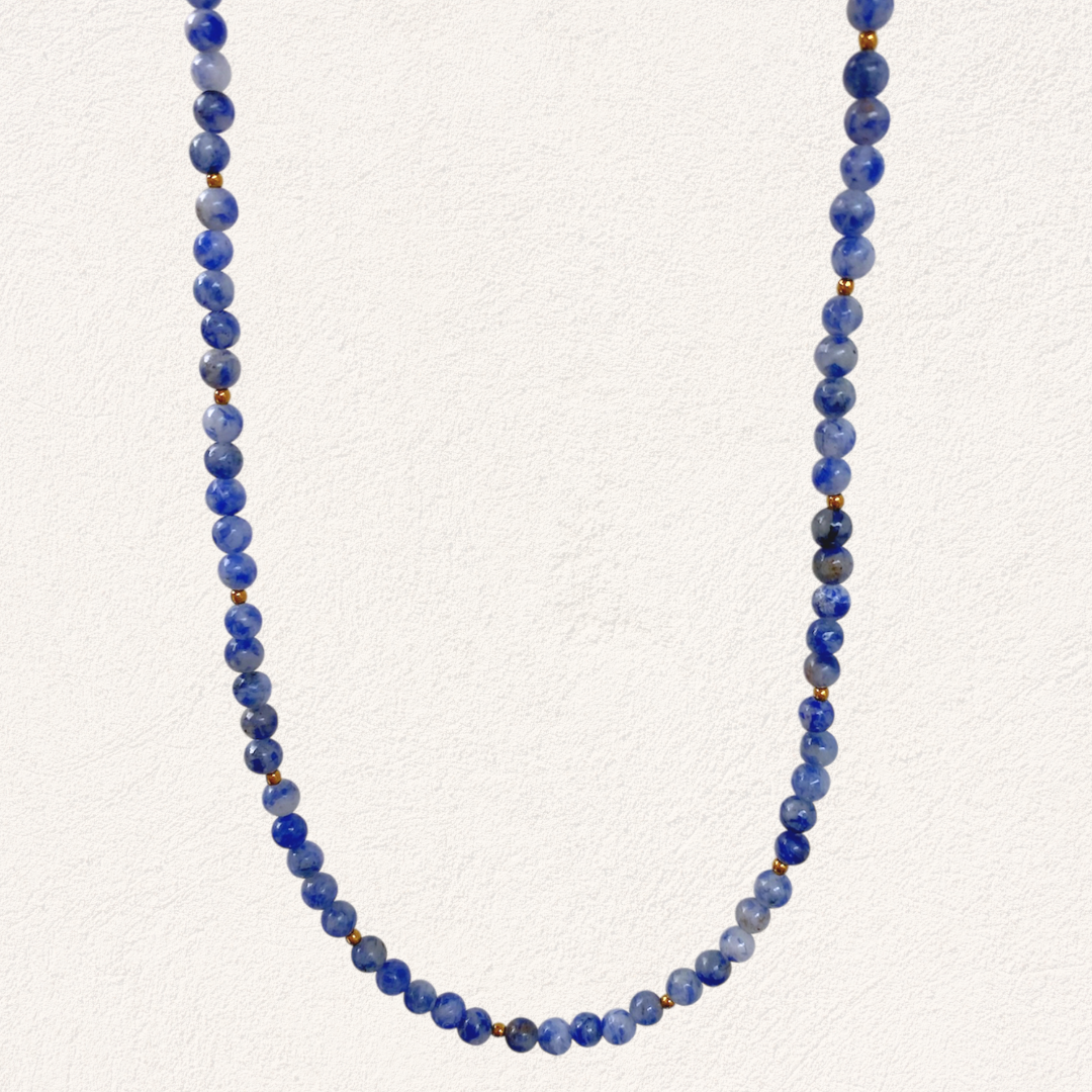 blue spot jasper kralen ketting